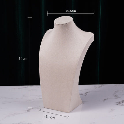 Flannel Necklace Display Stand portrait model jewelry stand clavicle chain necklace jewelry display shooting live display stand