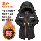 Black mid-length [reflective strip waterproof model] / Small size [ 50-70kg ]