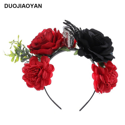 Spider Flower Party Halloween New Flower Headdress Hair Hoop Wholesale Makeup Personality European and American Cosplay