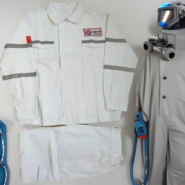 Middle-Aged Sinopec Workwear Welder Workshop Cotton Suit Men's Electric Welding Anti-Scalding Wear-Resistant Labor Protection Clothing Cotton Men's Long-Sleeve Clothing