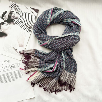 Foreign trade surplus goods clearance pick up multi-style cotton and linen scarf women's scarves literary retro long shawl scarf women