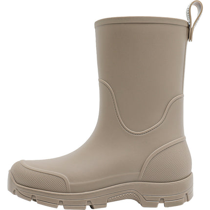High-Quality Japanese and Korean Fashion Mid-Calf Men's Rain Boots, Outdoor Thick-Soled Waterproof Rain Boots, Non-Slip Kitchen Rubber Shoes, Versatile Car Wash Shoes