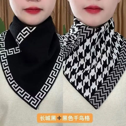 New Style Fashion 2024 Autumn and Winter Neck Protection Neck Korean Style Cold-proof All-match Neck Set Warm Temperament Triangle Scarf