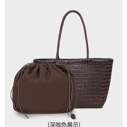 Leather Woven Tote Bag / Sac Tressé Cuir Grand