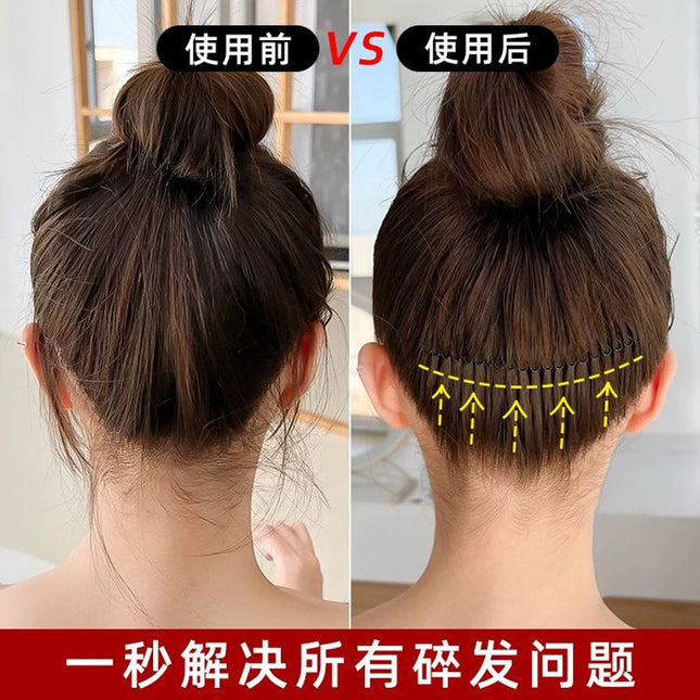 K-Style of Broken Hair Sorting Artifact Hairpin Simple and Non-Harming Hair Invisible Comb Hair Tool Black Bangs Hair Clip Hair Comb