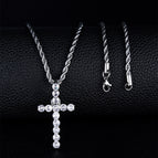 White k white zirconium single pendant