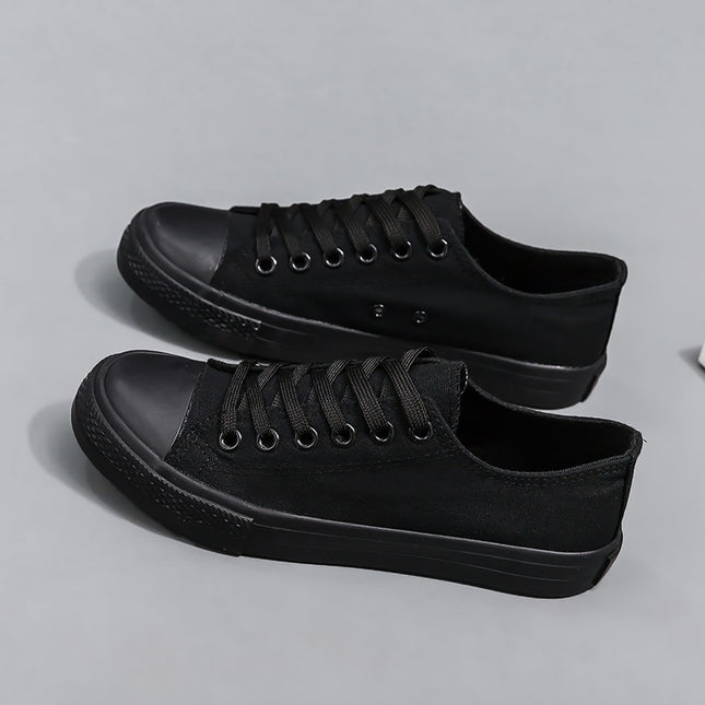 Little Black Shoes, Student Cloth Shoes, Labor Protection Sneakers, Low-Top Track and Field Training Flats, Lace-Up Sports Shoes, Dance Shoes, Women's Shoes