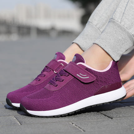 Sports Shoes for Women, Autumn Breathable Mesh, Middle-Aged and Elderly Mothers' Running Soft-Soled Walking Shoes for the Elderly