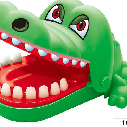 Shark toy press the teeth and mouth will move and bite the soft teeth big white shark trick the whole person new strange children's toy