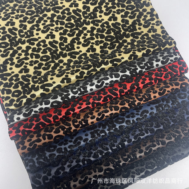 Wholesale PU flocking garment leather leopard print banma print rhombus grid stripe men's and women's children's clothing luggage packaging fabric