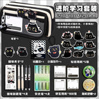 Black pencil case set 5 [cat advanced learning set]