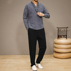 Gray clothes + black pants.. / M