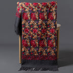 Embroidered garden spring-dark gray / 200cm