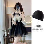 0831 black + swimming cap / One size fits all【recommended 37.5-47.5kg】