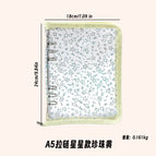 A5 zipper star pearl yellow