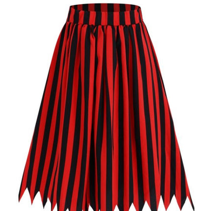 Personality Full Women Pirate Dress Casual Stripe and All Saints Dress Skirt Girl Fashion Performance Dress Preferred
