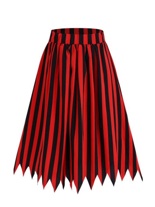 Personality Full Women Pirate Dress Casual Stripe and All Saints Dress Skirt Girl Fashion Performance Dress Preferred