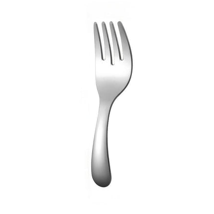 Stainless Steel Portable Spoon and Fork Set Children's Rice Spoon Dessert Spoon Fruit Fork Short Handle Fork Spoon Mini Tableware