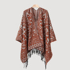 Slit scarf caramel color / 130*150cm