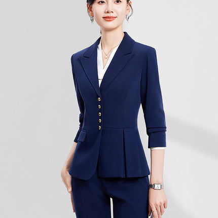 Suit suit Women's Autumn Korean Style Temperament Professional Jewelry Store Sales Office Front Desk Guide Work Clothes Work Suit