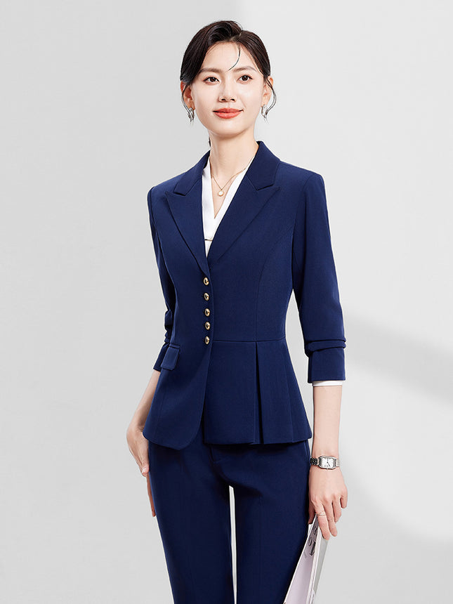 Suit suit Women's Autumn Korean Style Temperament Professional Jewelry Store Sales Office Front Desk Guide Work Clothes Work Suit