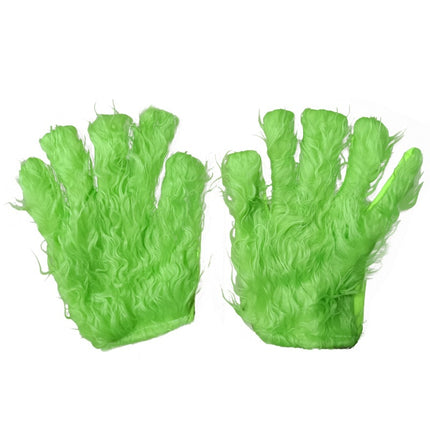 Popular Christmas clothing long hair monster cosplay Santa Claus green hair monster Grinch Christmas performance clothing