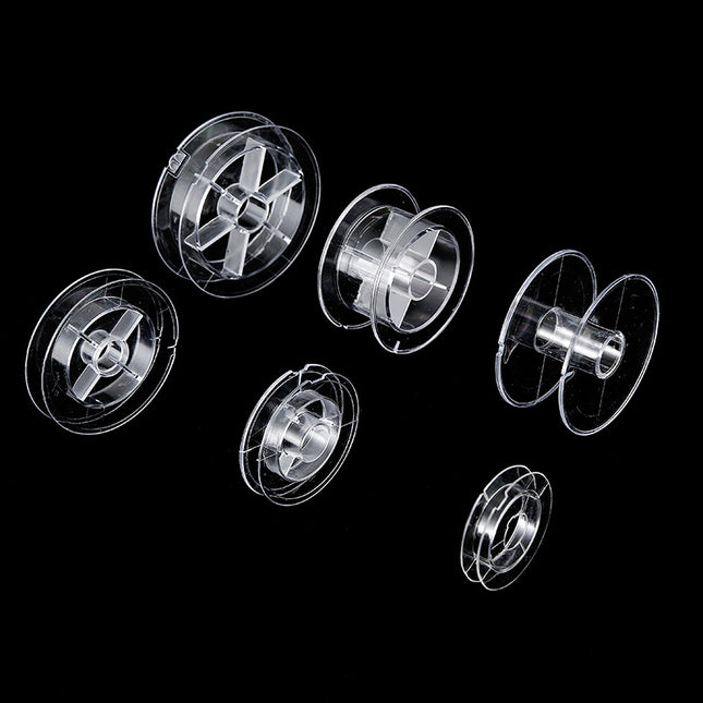 Transparent round spool core spool plastic coil I-wheel winding wire coil barrel wire rope storage tool