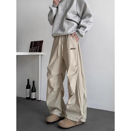 2025 New Loose Casual Pants for Men Korean Style Trendy Versatile Pants Summer Drapey Wide-Leg Floor-Length Trousers