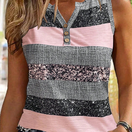 2024 European and American Cross-Border Summer New Women's Clothing Positioning Printed Door Tube Vest Casual, Comfortable and Versatile T-Shirt