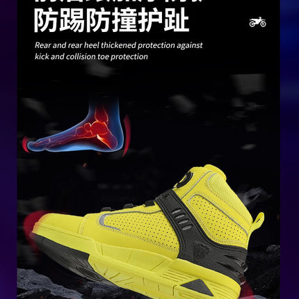 JG WOLVES/Nine Wolf Riding Shoes Motorcycle Boots Four Seasons Motorcycle Breathable Knight Equipment Commuter Racing Shoes