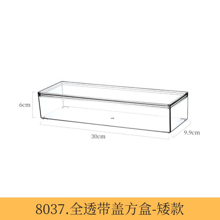 Desktop Storage Box U-Port Transparent Acrylic Cosmetic Mask Bathroom Skin Care Product Perfume Workstation Dressing Table Basket