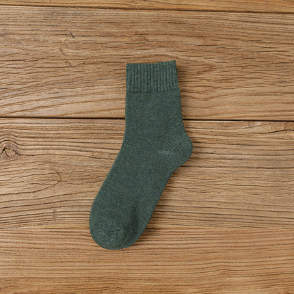 terry socks fleece-lined thick socks mid-tube socks for men and women autumn and winter warm warm towel socks winter warm stockings