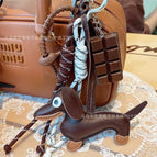 Brown dog + chocolate + double rope + silicone rope