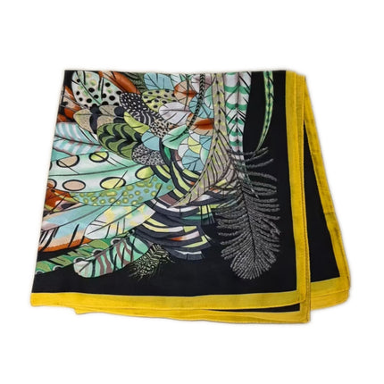 Simulated Silk Printed Silk Scarf for Women, Korean Cashew Leopard Print Headscarf, Four-Season Scarf, Professional Scarf Wholesale