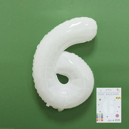 32 inch fine packaging digital aluminum foil balloon independent paper card packaging birthday party decoration floating air ball wholesale
