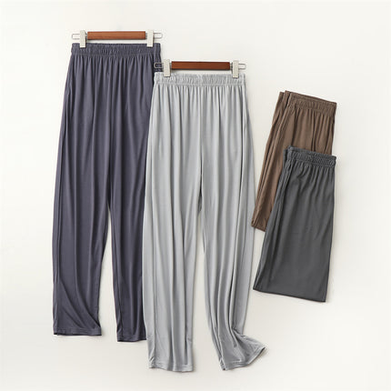 Solid Color Men's Pajama Pants Autumn Men's Pants Loose plus size Spring and Summer Thin Air Conditioning Home Pants Coconut Oil Yousse