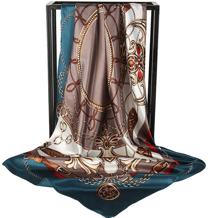 Mother's Day gift double-sided scarf 90 square scarf summer women's thin decorative versatile small scarf shawl scarf scarf