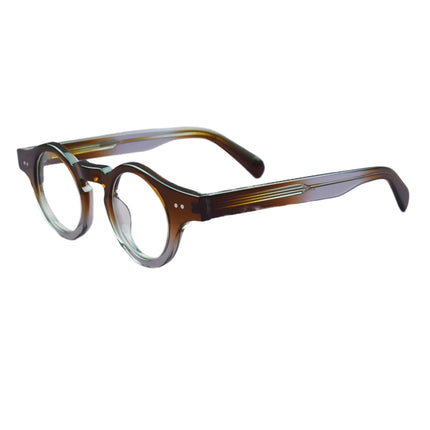 New Niche Retro Round Frame Stylish Classic Daily Versatile Plate Glasses Frame for Men and Women with Myopia and Anti-Blue Light
