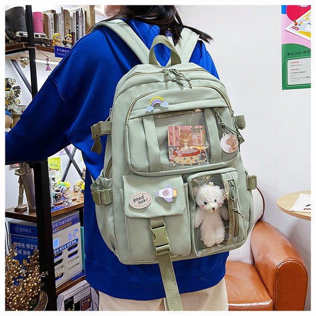 Cute Backpack 2026 New Model Large Capacity Fashionable and Stylish High School Student Schoolbag Female Korean Style Junior High School Student Backpack