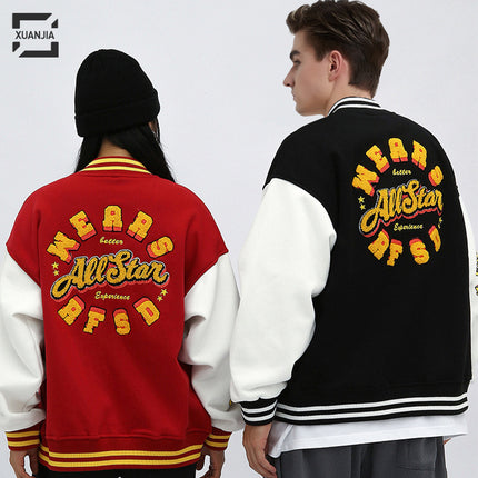 Men's Clothing | 2025 Spring and Autumn Polar Fleece Street Baseball Jacket Towel Embroidery Men's Jacket Customized Three-Dimensional Embroidery