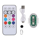 Corrugated aircraft light, transparent shell [1 light, 1 remote control]