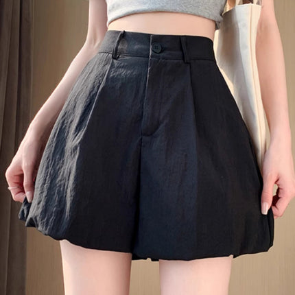 Summer New Versatile High-Waisted Wide-Leg Shorts Loose Slimming A-Line Hot Pants Casual Cargo Shorts
