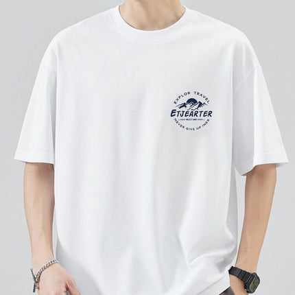 100% Pure Cotton Short-Sleeved T-Shirt for Men 2026 New Summer Design Niche Trendy Versatile Loose T-Shirt Top