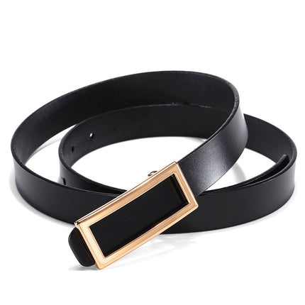 Belt Women's Leather Simple Fashion Women's Professional Belt Women's South Korea Dress Decorative Suit Trendy Belt