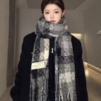 Ab yarn plaid model-grey