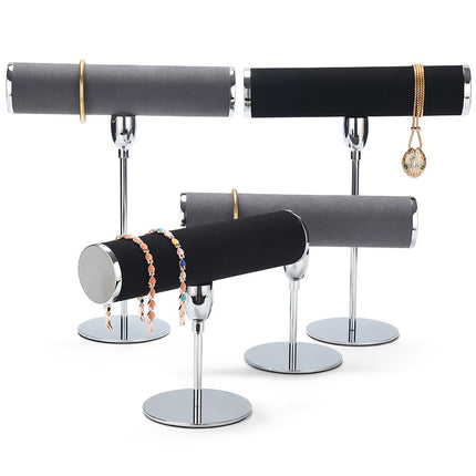 Hongtai Light Luxury Metal Bracelet Jewelry Display Stand Stand Bracelet Microfiber Jewelry Display Props in stock Wholesale