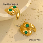 Nmse-e348-3 golden green water drop / 18K