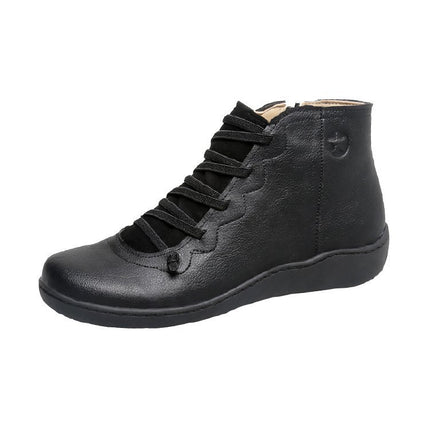 Amazon Independent Station 2024 Export Large Size 41 43 Size Side Zipper Short Boots Women's Comfortable High Top Short Boots Women's Shoes