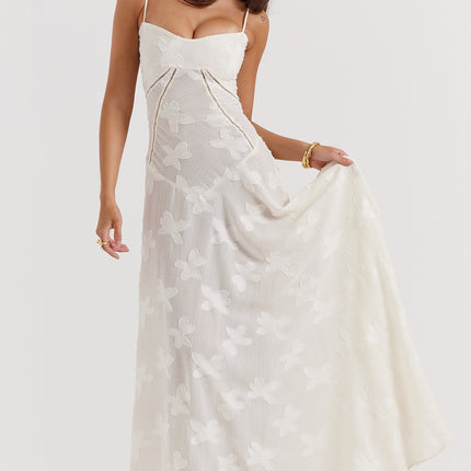 2024 Sexy Sleeveless Strap Backless dress Women's Chiffon Embroidered Square Collar Ball Evening Dress dress