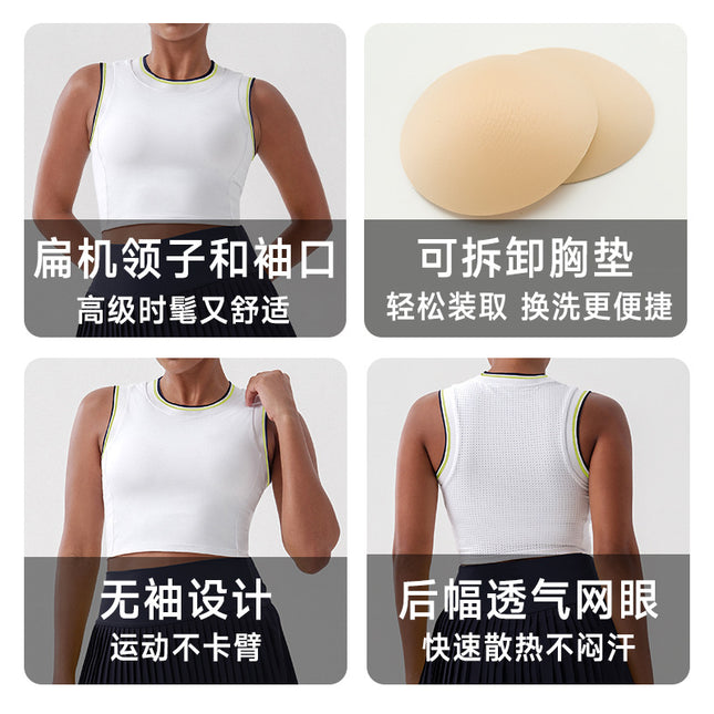 European-style Pleated Skirt Yoga High Waist Anti-glare Tennis Suit suit Breathable Badminton Golf Skirt for Women